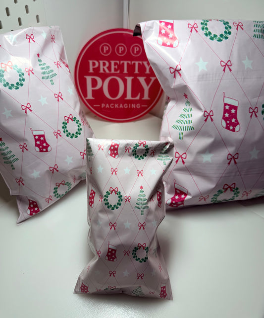 Coquette Christmas Poly Mailer Bags