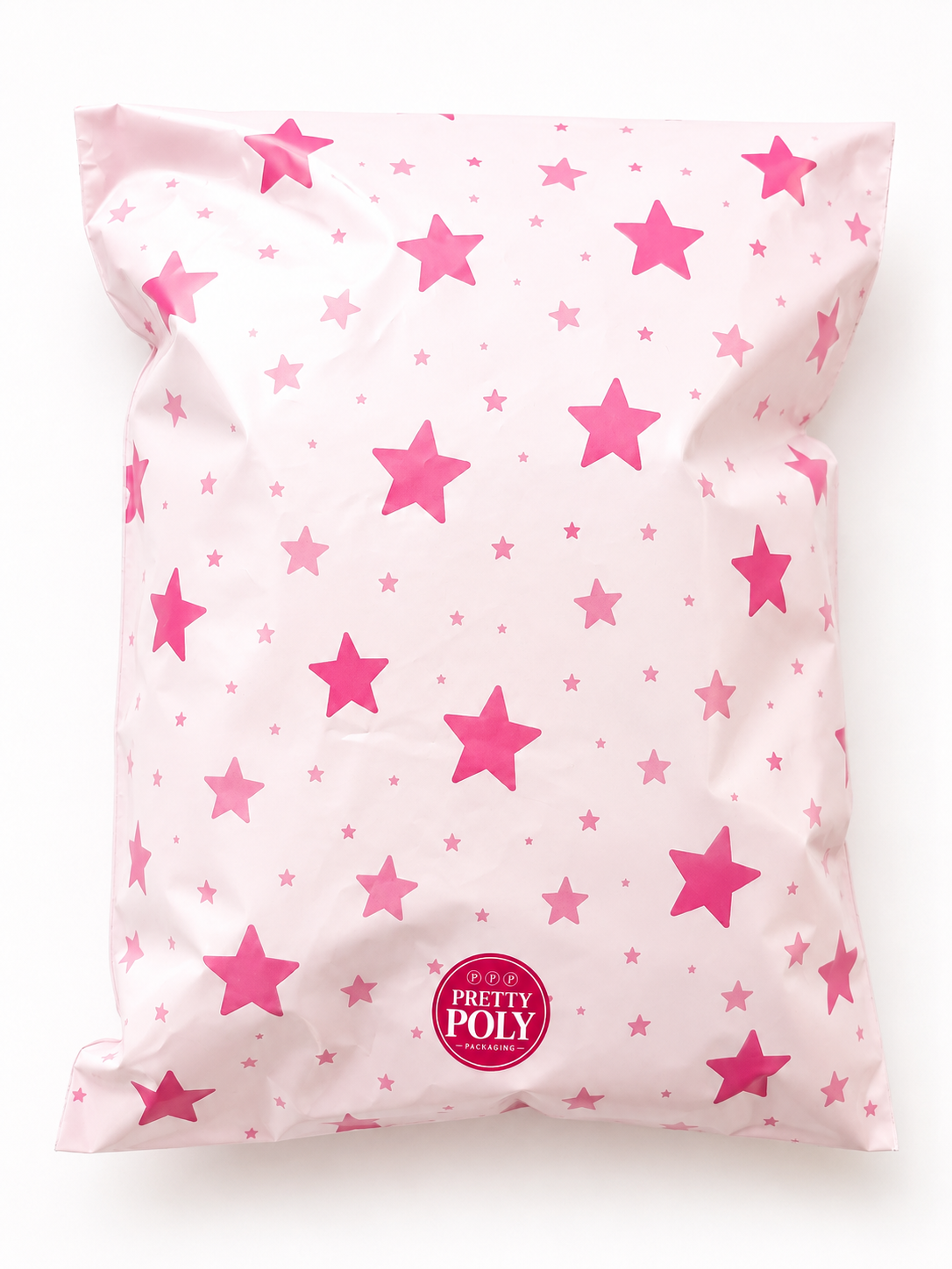 Pink Stars Poly Mailer Bags