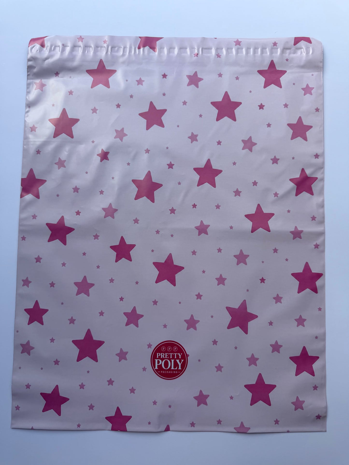 Pink Stars Poly Mailer Bags