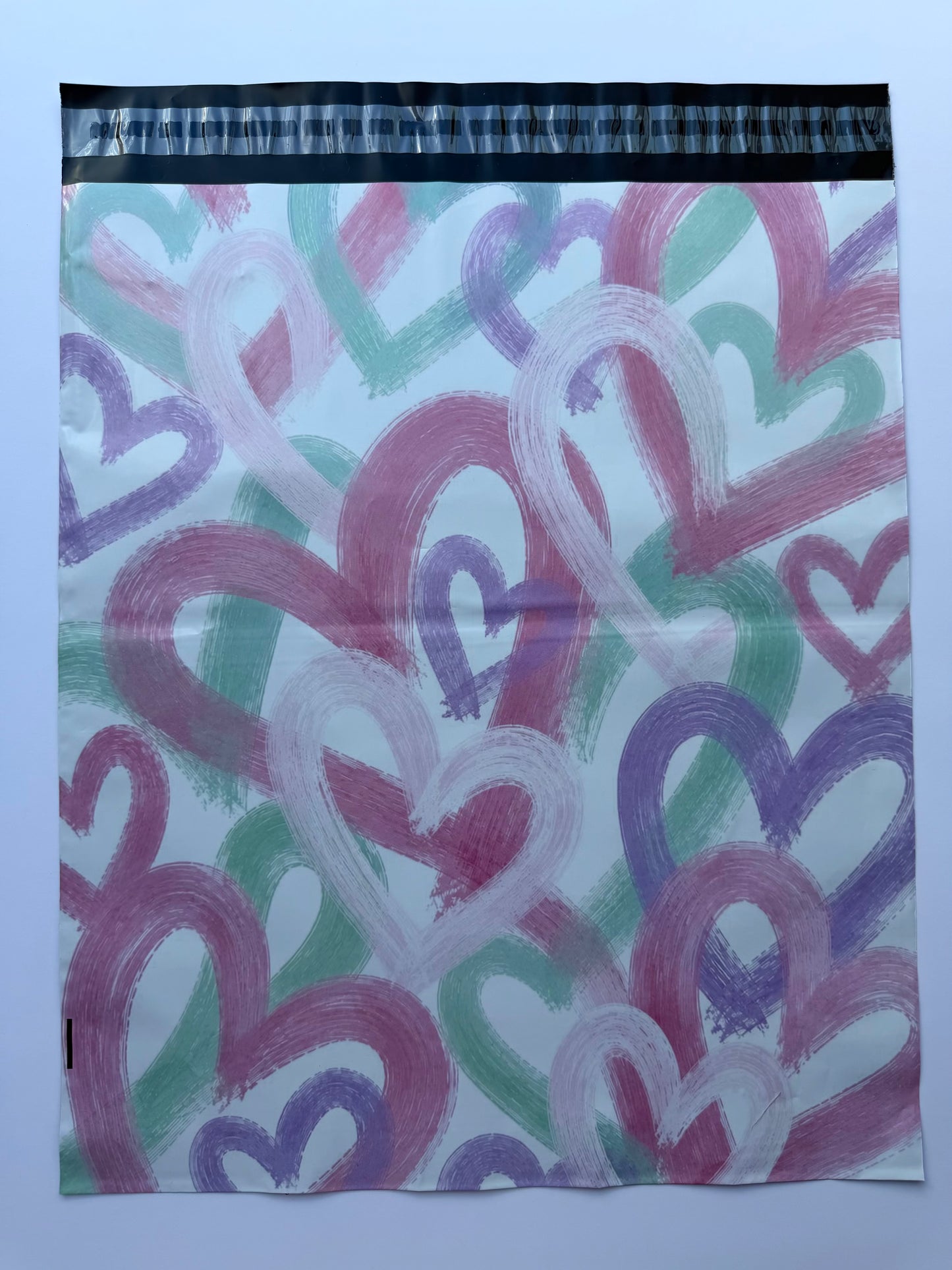 Brushed Hearts Poly Mailer Bags